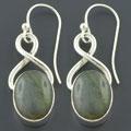 Rare Labradorite Sterling Silver Dangling Earrings (India)