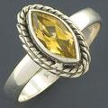 Citrine Sterling Silver Solitaire Ring (India)