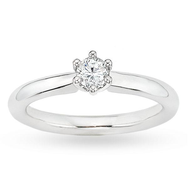 18k White Gold 1/2ct TDW GIA Certified Diamond Solitaire Ring (E, VS1)