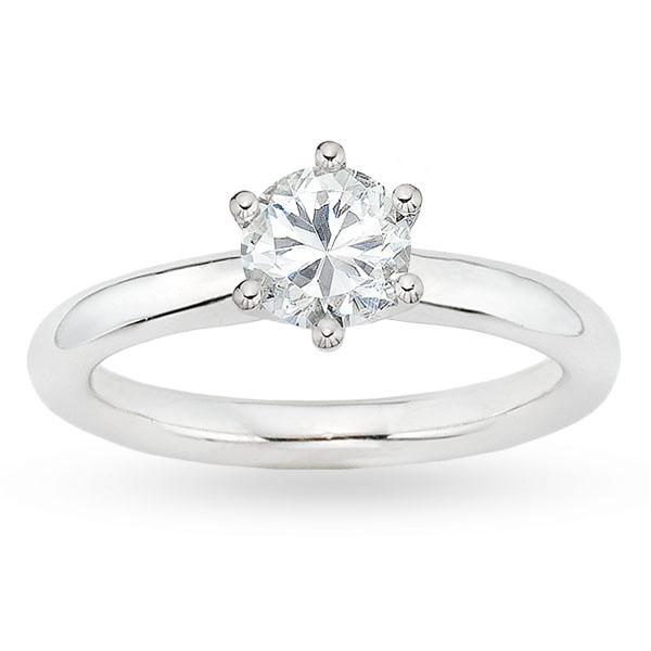 18k White Gold 7/8ct TDW GIA Certified Diamond Solitaire Ring (E, SI1)