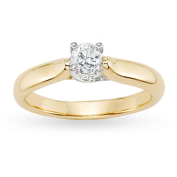 18k Gold 1/3ct TDW GIA Certified Diamond Engagement Ring