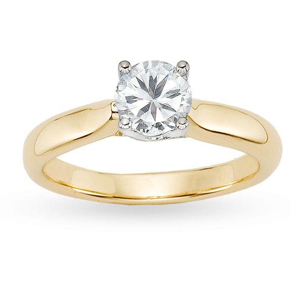 18k Gold 3/4ct TDW GIA Certified Diamond Engagement Ring (D,VVS2)