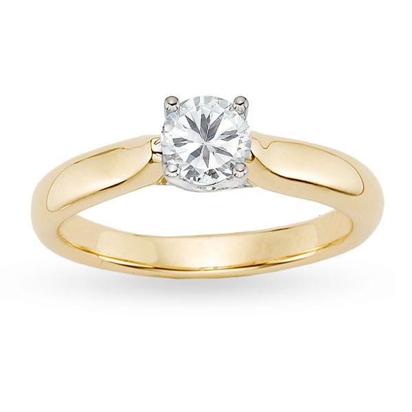18k Gold 1/2ct TDW GIA Certified Diamond Engagement Ring (D, SI1)