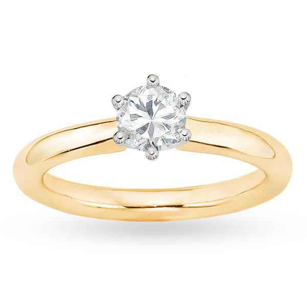 18k Gold 2/5ct TDW GIA Certified Diamond Engagement Ring