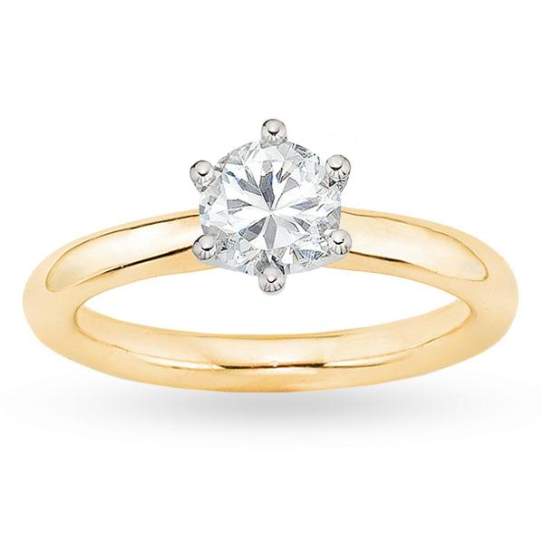 18k Gold 7/8ct TDW GIA Certified Diamond Engagement Ring (E, VS1)
