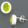 Peridot Sterling Silver Earrings (India)