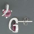 'Magnificent' Cabochon Amethyst Silver Earrings (China)