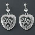 Clear CZ Heart Shaped 925 Sliver Earrings (China)
