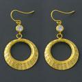 14K Gold Over Siver CZ Earrings (China)