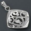 CZ and Silver Detailed Pendant (China)