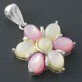 'Petals' Mother of Pearl Silver Pendant (China)