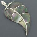 Mother of Pearl Silver Leaf Pendant (Indonesia)