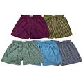Satin Boxer Shorts in Striped Prints (Pack of 5)