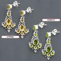 .925 Sterling Silver Multi-gemstone Earrings (India)
