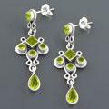 Peridot .925 Sterling Silver Earrings (India)