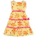 BT Kids Infant Girl's Yellow Sleeveless Ruffle Dress