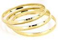 14k Yellow Goldfill Etched Circles Bangle Bracelet Set (Mexico)