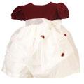 Rare Editions Boutique Burgundy Holiday Baby Dress