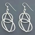 'Geometry' Silver Dangling Earrings (Thailand)