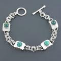 'Forever Sky' Turquoise and Silver Bracelet (India)