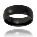 Black-plated Domed Tungsten Carbide Ring