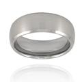 Beveled Edge Brushed Tungsten Carbide Ring