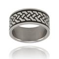 TRAX Laser Cut Polished Titanium Ring