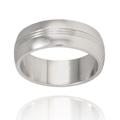 Stainless Steel Ring with Grooved Lines