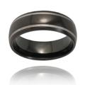 Blackplated Tungsten Carbide Lines Design Ring