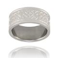 Celtic Knot Brushed Laser Cut Stainless Steel Ring