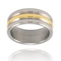 Polished Domed Goldplated Stainless Steel Ring