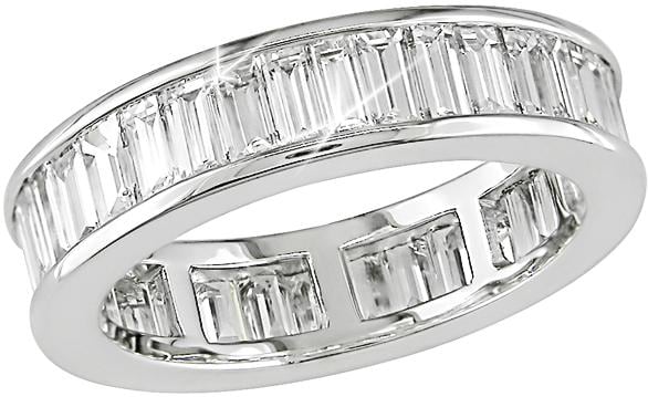 18k White Gold 3ct TDW Diamond Eternity Ring (G-H, VVS-VS)