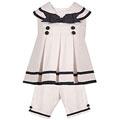 Rare Editions Girl's Sailor 2-piece Capri Pants Set
