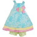 Picture Me Toddler Girl's Blue Fishy Dress Set