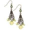 1928 Jewelry Filigree Drops Chandelier Earrings