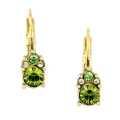 Brasstone Olivine Jonquil and Peridot Earrings