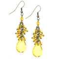 1928 Jewelry Cluster Honey Teardrop Earrings
