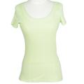 Three Dots Open Neck Top Ribbing