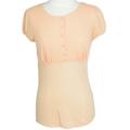 Three Dots Cap Puff Sleeve Button Placket