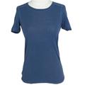Three Dots Crew Contrast Stitch Tee Shirt