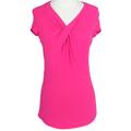 Three Dots Cap Sleeve Criss Cross Neck High Twist