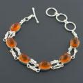 Baltic Amber Silver Toggle Bracelet (India)
