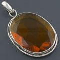 56-carat Bloody Quartz Silver Pendant (India)