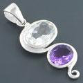 Crystal Amethyst Silver Pendant (India)