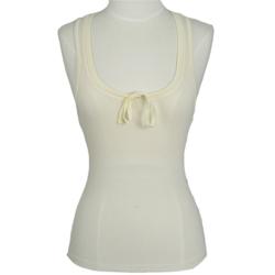Fila Tie Neck Natural Ribbed Tank Top