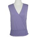 Fila Purple Sleeveless Wrap Top With Shirred Waist