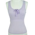 Fila Lavender Ribbed Tank With Tie Neck