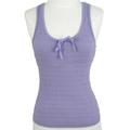 Fila Purple Ribbed Tank With Tie Neck