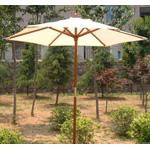 Ivory Wooden Garden Umbrella