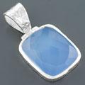 17-carat Chalcedony Silver Pendant (India)